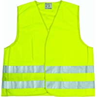 Cartrend 50130 Chaleco reflectante de averías amarillo tamaño XL- DIN EN 20471 en práctica bolsa textil con cierre de…